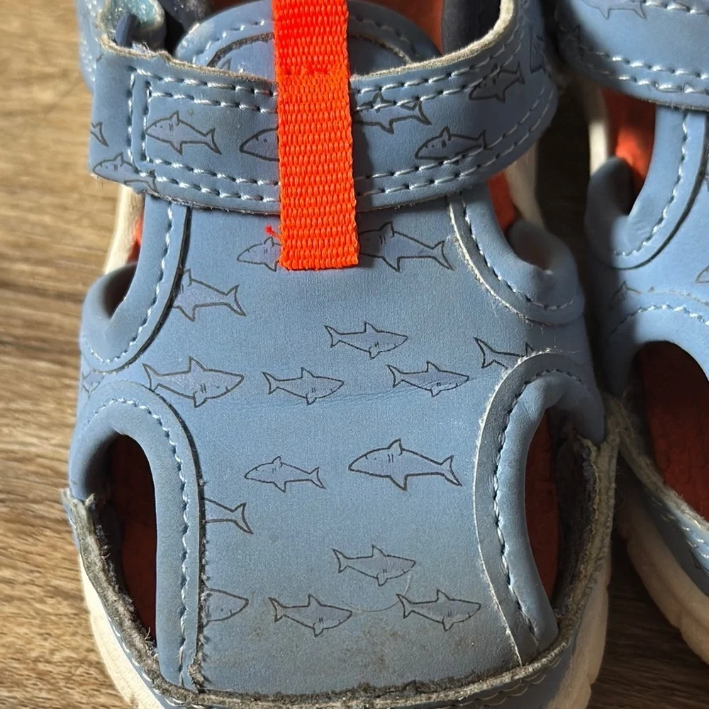 Kids Blue and Orange Sandals